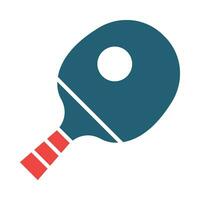 Ping Pong Glyph Two Color Icon For Personal And Commercial Use. vector