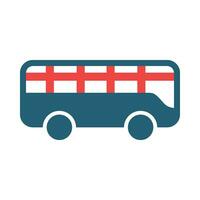 Toy Bus Glyph Two Color Icon For Personal And Commercial Use. vector