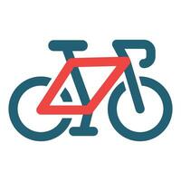 Cycling Glyph Two Color Icon For Personal And Commercial Use. vector