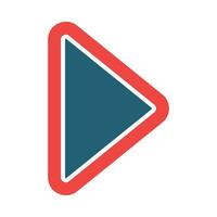 Play Glyph Two Color Icon For Personal And Commercial Use. vector