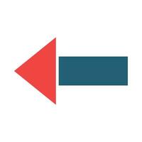 Left Arrow Glyph Two Color Icon For Personal And Commercial Use. vector