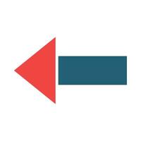 Left Arrow Glyph Two Color Icon For Personal And Commercial Use. vector