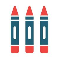 Crayons Glyph Two Color Icon For Personal And Commercial Use. vector