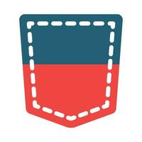 Pocket Glyph Two Color Icon For Personal And Commercial Use. vector