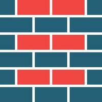 Brick Wall Glyph Two Color Icon For Personal And Commercial Use. vector