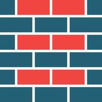 Brick Wall Glyph Two Color Icon For Personal And Commercial Use. vector