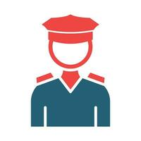 Police Glyph Two Color Icon For Personal And Commercial Use. vector