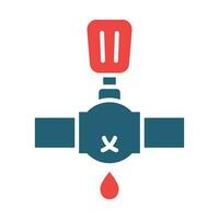 Oil Leak Glyph Two Color Icon For Personal And Commercial Use. vector