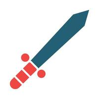 Toy Sword Glyph Two Color Icon For Personal And Commercial Use. vector