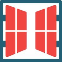 Window Glyph Two Color Icon For Personal And Commercial Use. vector