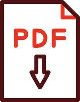 descargar pdf grueso línea dos color íconos para personal y comercial usar. vector