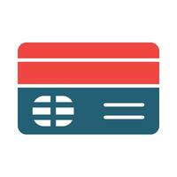 Bank Card Glyph Two Color Icon For Personal And Commercial Use. vector