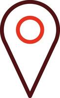 Location Thick Line Two Color Icons For Personal And Commercial Use. vector