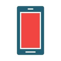 móvil teléfono glifo dos color icono para personal y comercial usar. vector