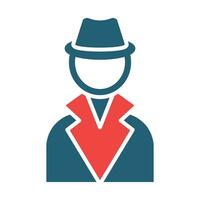 Spy Glyph Two Color Icon For Personal And Commercial Use. vector