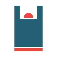 Plastic Bag Glyph Two Color Icon For Personal And Commercial Use. vector