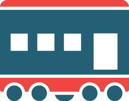 Wagon Glyph Two Color Icon For Personal And Commercial Use. vector