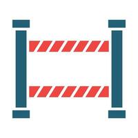 Police Line Glyph Two Color Icon For Personal And Commercial Use. vector