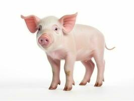 A pig isolated on a white background photo