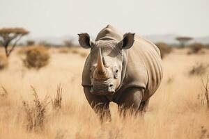 rinoceronte en el salvaje foto