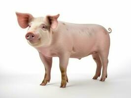 A pig isolated on a white background photo