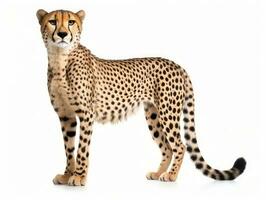 cheetah isolated on a white background photo