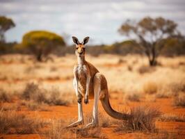 A Kangaroo in the wild photo