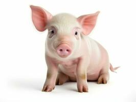 A pig isolated on a white background photo