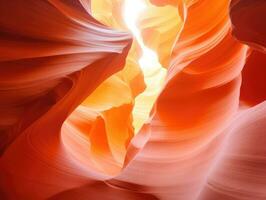 hermosa imagen de el inferior antílope cañón en Arizona foto