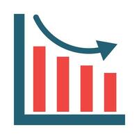 Loss Glyph Two Color Icon For Personal And Commercial Use. vector