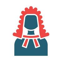 Judge Glyph Two Color Icon For Personal And Commercial Use. vector