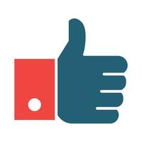 Thumb Up Glyph Two Color Icon For Personal And Commercial Use. vector