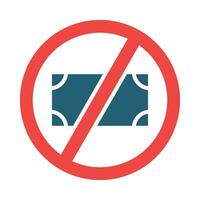 Stop Corruption Glyph Two Color Icon For Personal And Commercial Use. vector