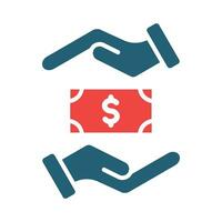Bribe Glyph Two Color Icon For Personal And Commercial Use. vector
