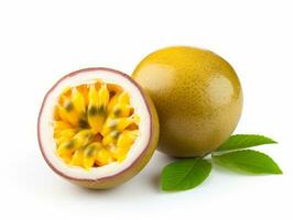 Passion fruit isolated on a white background photo