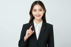 cheerful young businesswoman photo