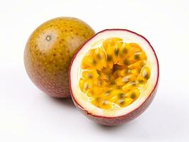 Passion fruit isolated on a white background photo