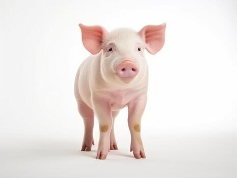 A pig isolated on a white background photo