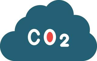 Co2 Glyph Two Color Icon For Personal And Commercial Use. vector