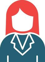 Scientist Glyph Two Color Icon For Personal And Commercial Use. vector