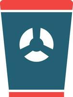 Toxic Waste Glyph Two Color Icon For Personal And Commercial Use. vector