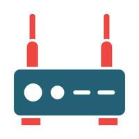 Modem Glyph Two Color Icon For Personal And Commercial Use. vector