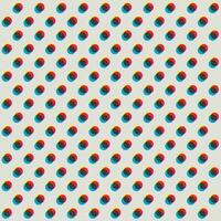 Seamless polka dot CMYK colors overlap transparent with riso print effect vector illustration background.