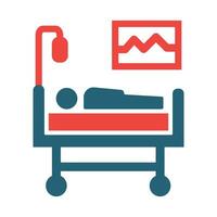 Medical Supervision Glyph Two Color Icon For Personal And Commercial Use. vector