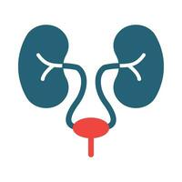 Urology Glyph Two Color Icon For Personal And Commercial Use. vector