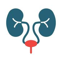 Urology Glyph Two Color Icon For Personal And Commercial Use. vector