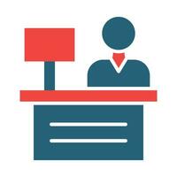Reception Glyph Two Color Icon For Personal And Commercial Use. vector