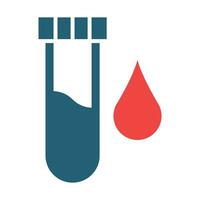 Blood Sample Glyph Two Color Icon For Personal And Commercial Use. vector