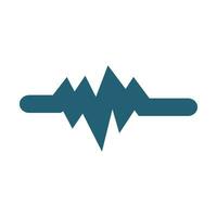 Pulse Rate Glyph Two Color Icon For Personal And Commercial Use. vector