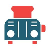 Toaster Glyph Two Color Icon For Personal And Commercial Use. vector